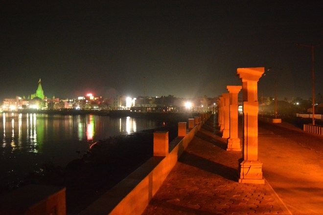Landscape of Dwarkadheesh temple, Dwarka, India